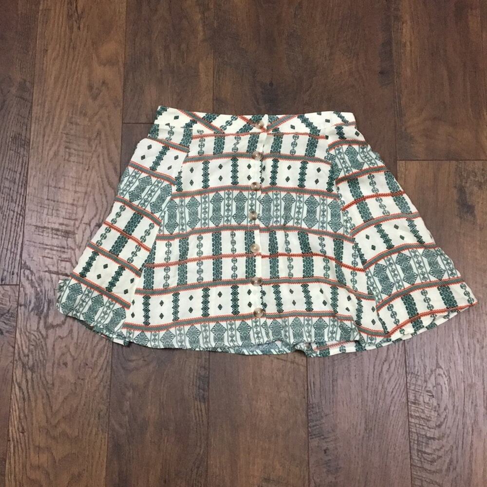 LA Hearts button up patterned skirt